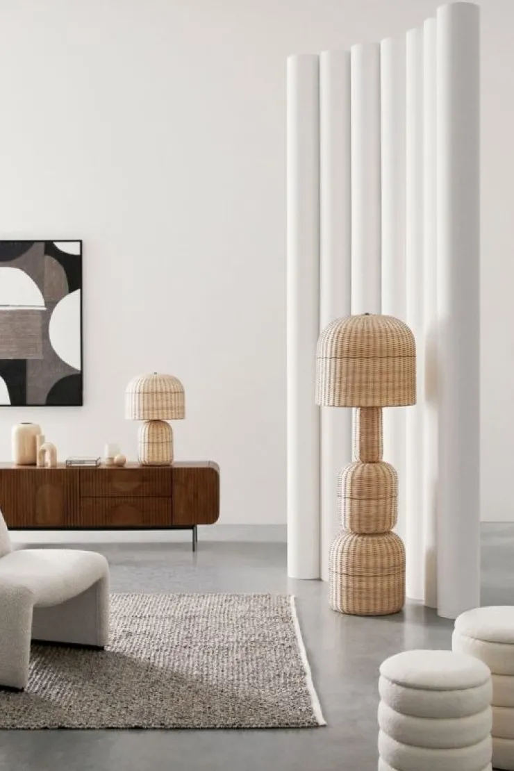 Lampade Da Tavolo>Bizzotto LAMPADA TAV. SIKKIM RATTAN H61