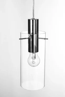 Lampadari>Bizzotto LAMPADARIO 1LUCE AGLOW TRASP-ARGENTO