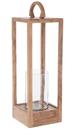 Lanterne>Bizzotto LANTERNA AIMI 1M LEGNO NATURALE H64