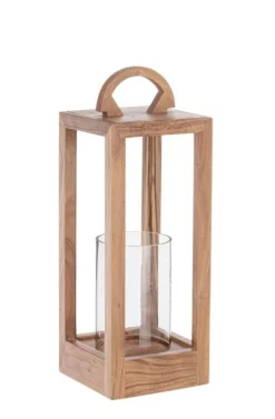 Lanterne>Bizzotto LANTERNA AIMI 1M LEGNO NATURALE H42
