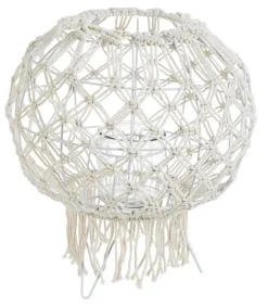 Lanterne>Bizzotto LANTERNA MACRAME BIANCO H38