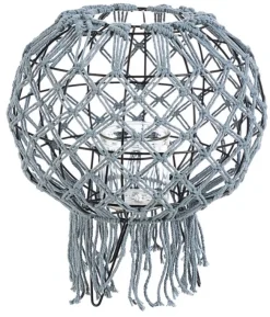 Lanterne>Bizzotto LANTERNA MACRAME GRIGIO H38
