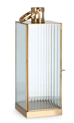 Lanterne>Bizzotto LANTERNA TEHRI 1M RIGHE TRASP ORO H39
