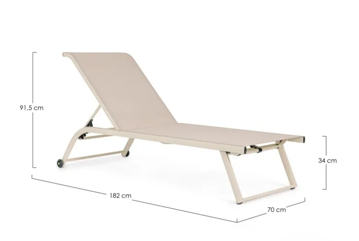 Lettini, Sdraio E Chaise Longue>Bizzotto LETTINO C-RUOTE TAYLOR WHISPER