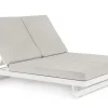 Lettini, Sdraio E Chaise Longue>Bizzotto LETTINO DOPPIO IN ALLUMINIO BIANCO WG20 - INFINITY