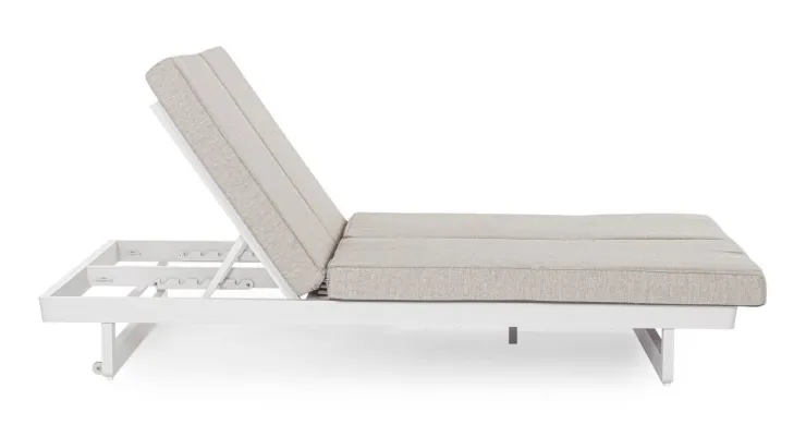 Lettini, Sdraio E Chaise Longue>Bizzotto LETTINO DOPPIO IN ALLUMINIO BIANCO WG20 - INFINITY