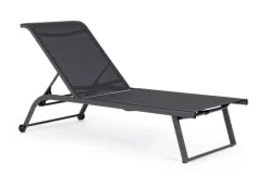 Lettini, Sdraio E Chaise Longue>Bizzotto LETTINO IN ALLUMINIO CON RUOTE ANTRACITE - TAYLOR