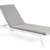 Lettini, Sdraio E Chaise Longue>Bizzotto LETTINO IN ALLUMINIO CON RUOTE BIANCO WG20 - JALISCO