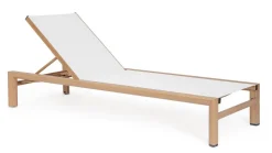 Lettini, Sdraio E Chaise Longue>Bizzotto LETTINO SKIPPER NEW C-RUOTE NAT/BIANCO