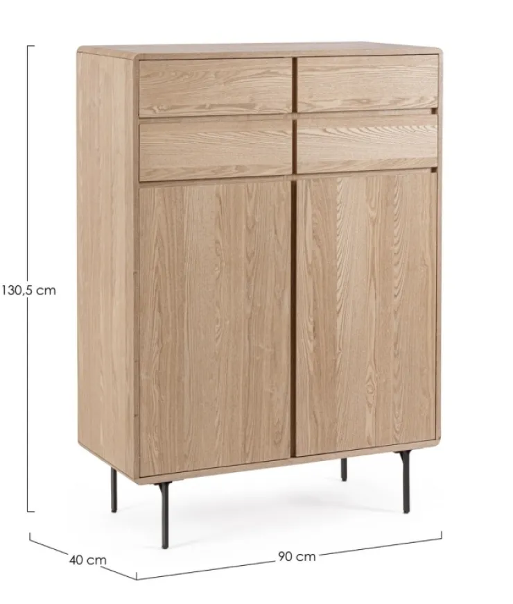 Credenze>Bizzotto MOBILE ALTO IN LEGNO NATURALE - WIDALD