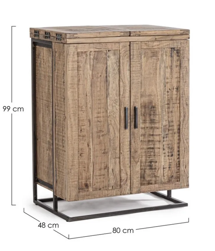 Mobili Bar E Cantinette|Mobili Contenitori>Bizzotto MOBILE BAR IN LEGNO - ELMER