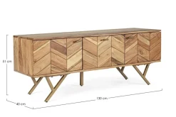 Porta Tv E Mobili Bassi>Bizzotto MOBILE IN LEGNO - RAIDA