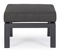 Pouf Da Esterno>Bizzotto OTTOMAN IN ALLUMINIO ANTRACITE JX55 - KLEDI