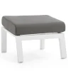 Pouf Da Esterno>Bizzotto OTTOMAN IN ALLUMINIO BIANCO JX11 - KLEDI