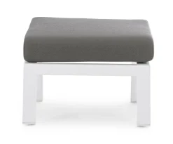 Pouf Da Esterno>Bizzotto OTTOMAN IN ALLUMINIO BIANCO JX11 - KLEDI