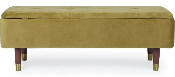 Panchette>Bizzotto PANCA CONTENITORE IN VELLUTO OLIVE - KIRA