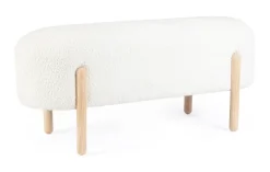 Panche>Bizzotto PANCA EFFETTO BOUCLE' BIANCO - DAYLA