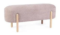 Panche>Bizzotto PANCA EFFETTO BOUCLE' ROSA ANTICO - DAYLA