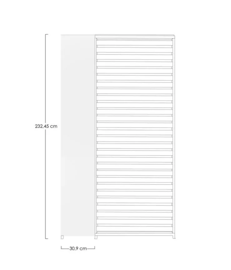 Pergole E Gazebo>Bizzotto PANNELLO VERTICALE PERGOLA OCEAN BIANCO