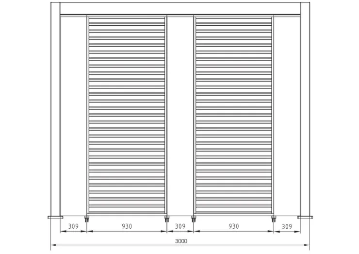 Pergole E Gazebo>Bizzotto PANNELLO VERTICALE PERGOLA OCEAN ANTRAC