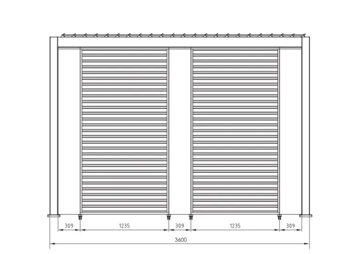 Pergole E Gazebo>Bizzotto PANNELLO VERTICALE PERGOLA OCEAN ANTRAC
