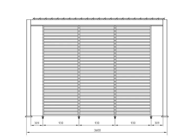 Pergole E Gazebo>Bizzotto PANNELLO VERTICALE PERGOLA OCEAN ANTRAC