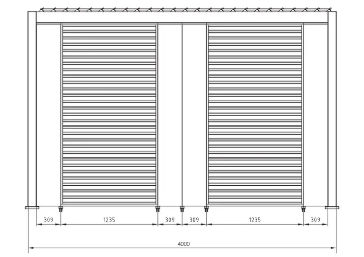 Pergole E Gazebo>Bizzotto PANNELLO VERTICALE PERGOLA OCEAN ANTRAC