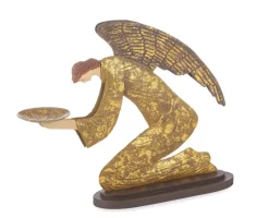 Vasi E Portacandele Natalizi>Bizzotto P.CANDELA CASSIEL ANGELO BRONZO H27,94