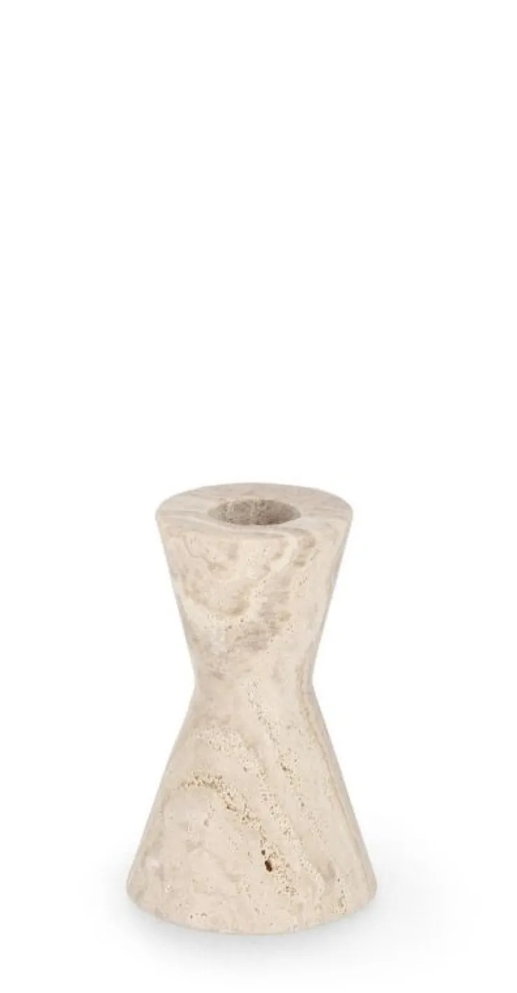 Portacandele>Bizzotto P.CANDELA TIRAK TRAVERTINO BEIGE H10