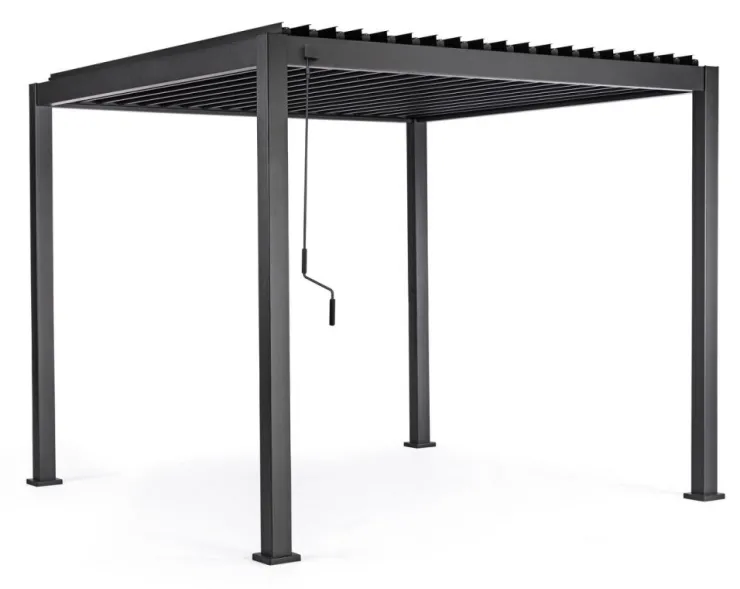 Pergole E Gazebo>Bizzotto PERGOLA OCEAN 3X3 ANTRACITE