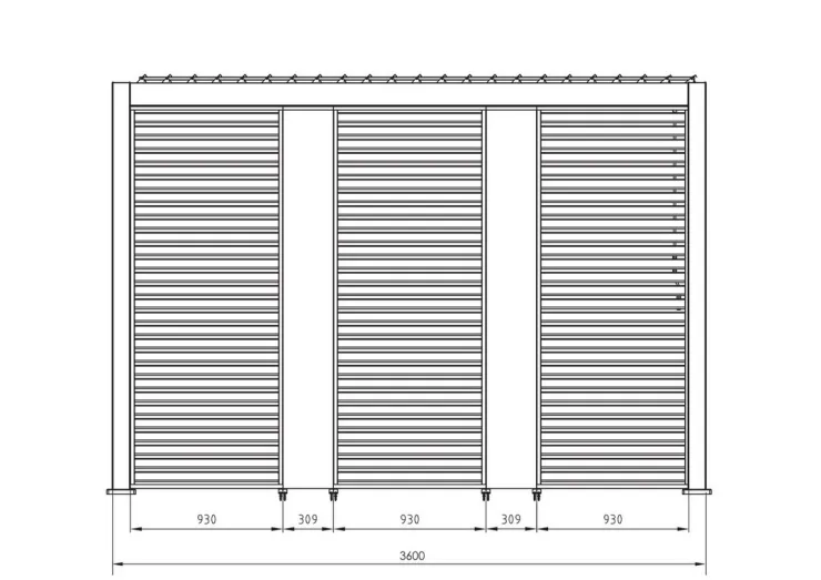 Pergole E Gazebo>Bizzotto PERGOLA OCEAN 3.6X6 ANTRACITE