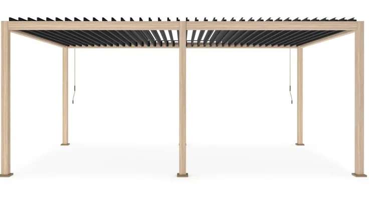 Pergole E Gazebo>Bizzotto PERGOLA OCEAN 3.6X6 NATURAL-ANTRACITE