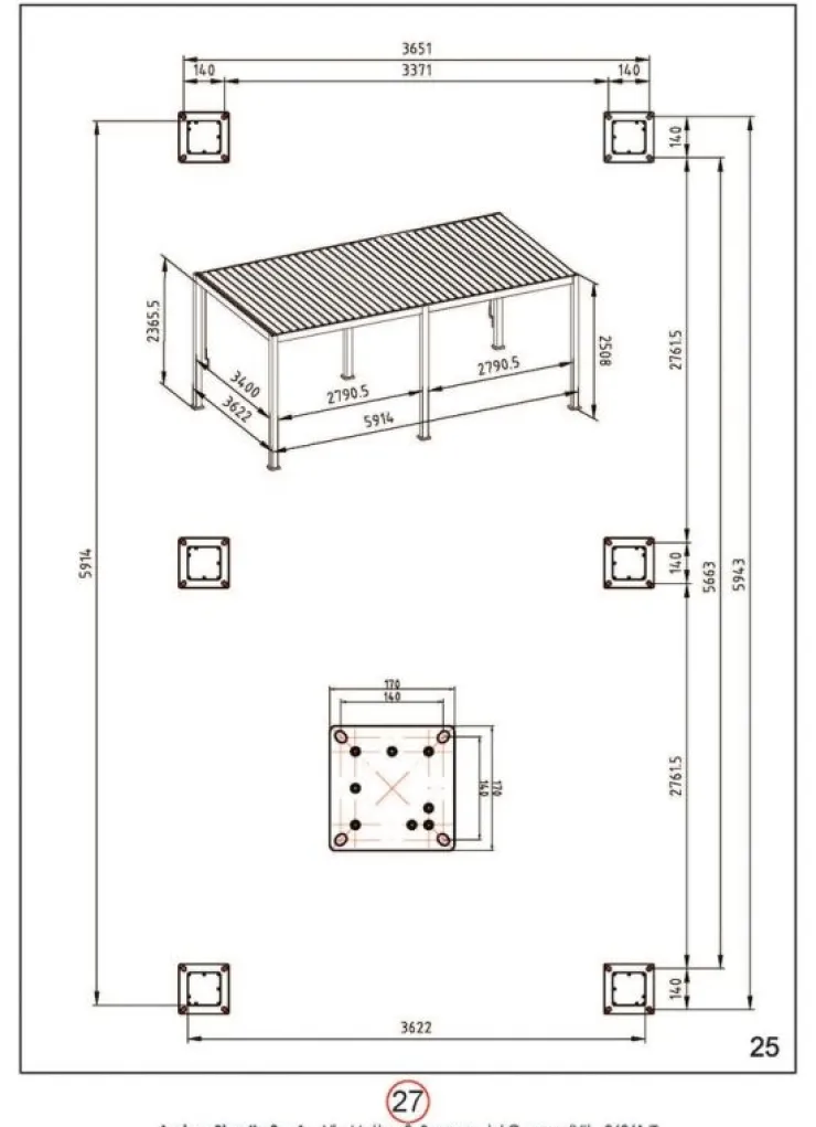 Pergole E Gazebo>Bizzotto PERGOLA OCEAN 3.6X6 NATURAL-ANTRACITE