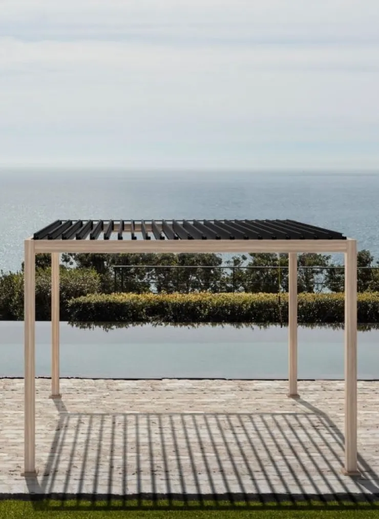 Pergole E Gazebo>Bizzotto PERGOLA OCEAN 3X4 NATURAL-ANTRACITE