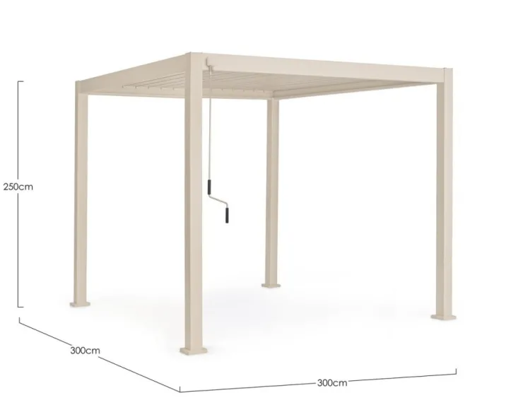 Pergole E Gazebo>Bizzotto PERGOLA OCEAN 3X3 SETA
