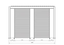 Pergole E Gazebo>Bizzotto PERGOLA OCEAN 3.6X7.2 SETA