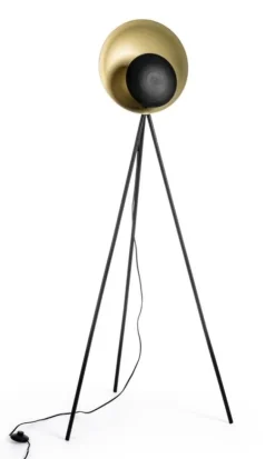 Piantane>Bizzotto PIANTANA DESIGN TREPPIEDE NERO-ORO H156