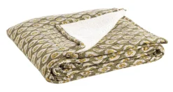 Coperte>Bizzotto PLAID REIMS VERDE C-FOGLIA130X180