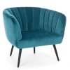 Poltrone E Chaise Longue>Bizzotto POLTRONA BLU PAVONE - AVRIL