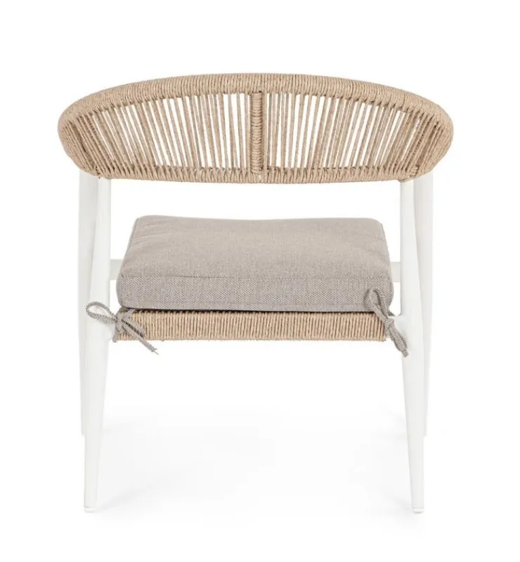 Poltrone>Bizzotto POLTRONA C-BR C-C JANDIA BIANCO/BEIGE