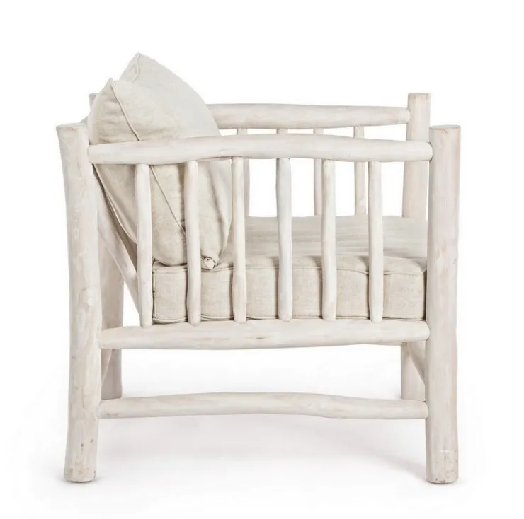Poltrone E Chaise Longue>Bizzotto POLTRONA CON CUSCINO IN TEAK - SAHEL