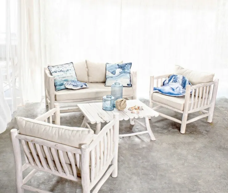 Poltrone E Chaise Longue>Bizzotto POLTRONA CON CUSCINO IN TEAK - SAHEL