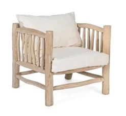 Poltrone E Chaise Longue>Bizzotto POLTRONA CON CUSCINO IN TEAK - SAHEL