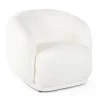 Poltrone E Chaise Longue>Bizzotto POLTRONA EFFETTO BOUCLE' BIANCO - TECLA