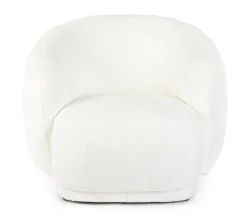 Poltrone E Chaise Longue>Bizzotto POLTRONA EFFETTO BOUCLE' BIANCO - TECLA