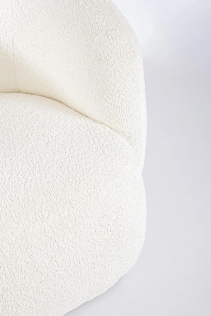 Poltrone E Chaise Longue>Bizzotto POLTRONA EFFETTO BOUCLE' BIANCO - TECLA