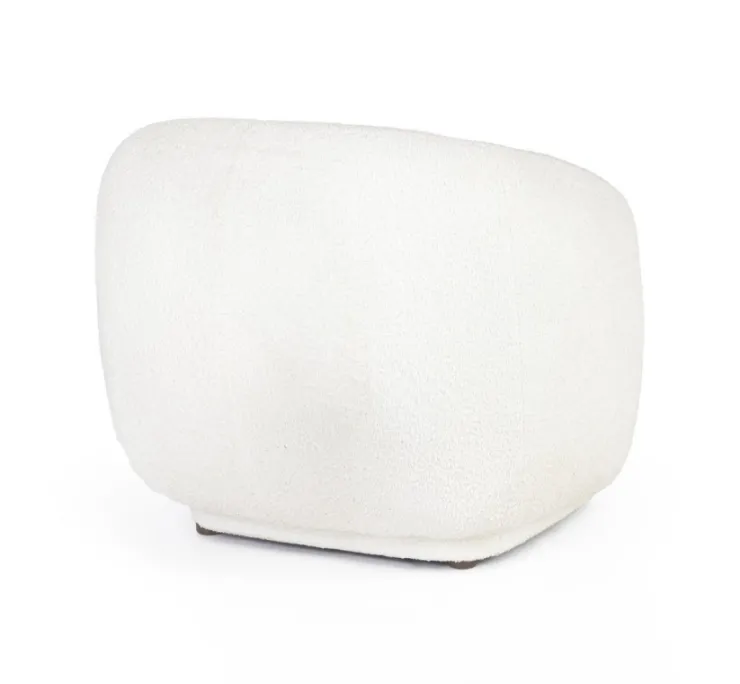 Poltrone E Chaise Longue>Bizzotto POLTRONA EFFETTO BOUCLE' BIANCO - TECLA