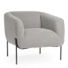 Poltrone E Chaise Longue>Bizzotto POLTRONA EFFETTO BOUCLE' GRIGIO - CLAUDINE