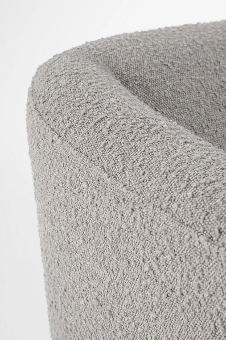 Poltrone E Chaise Longue>Bizzotto POLTRONA EFFETTO BOUCLE' GRIGIO - CLAUDINE