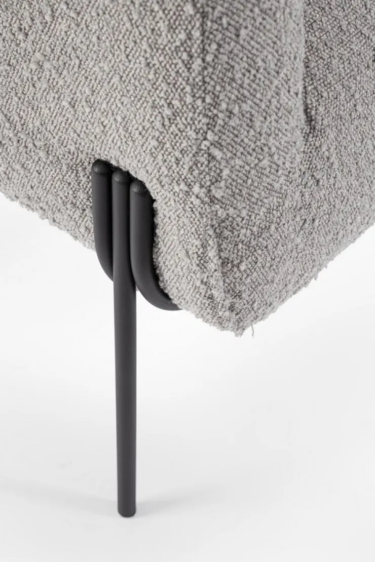 Poltrone E Chaise Longue>Bizzotto POLTRONA EFFETTO BOUCLE' GRIGIO - CLAUDINE